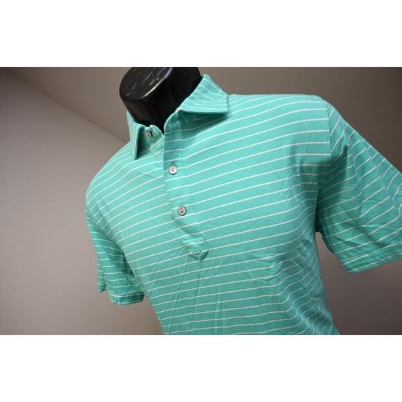 Tasc Bamboo Golf Polo Stretch Athletic Shirt Striped Short Sleeve Mens Sz Medium - Picture 2 of 10